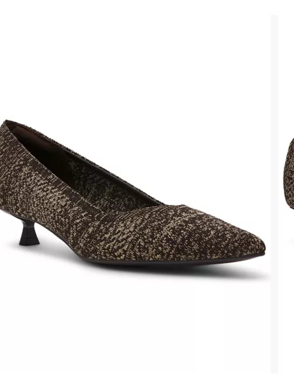 Anne Klein sz 5.5 Janette-Knit Low Classic Heels, featuring a textured knit patt